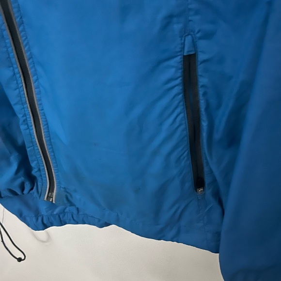 Men's Performance Cycling Lightweight Zip Up Jacket Blue Packable - Picture 6 of 7